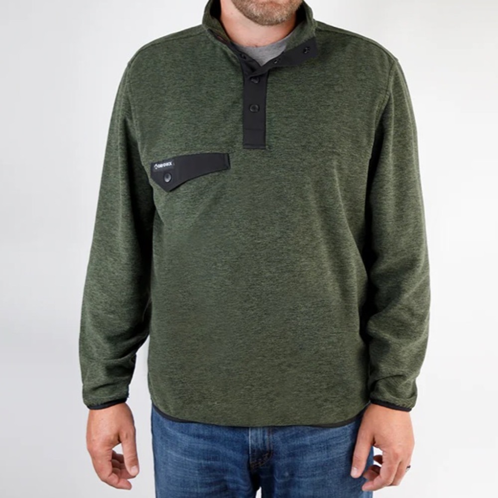 Dri Duck Denali Fleece Pullover green and black size Large
